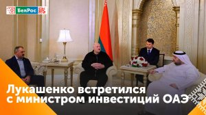 Александр Лукашенко в ходе рабочего визита встретился с министром инвестиции ОАЭ