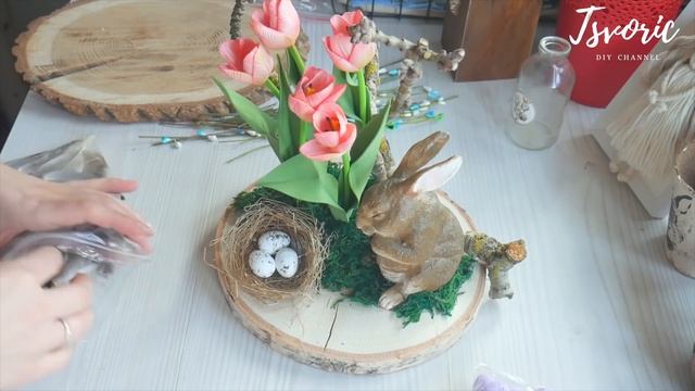 Easter composition with flowers / Пасхальная композиция с цветами / DIY TSVORIC