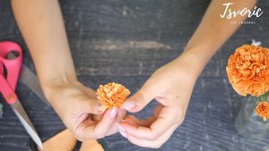 Marigolds - Paper flowers / БАРХАТЦЫ из бумаги /DIY TSVORIC