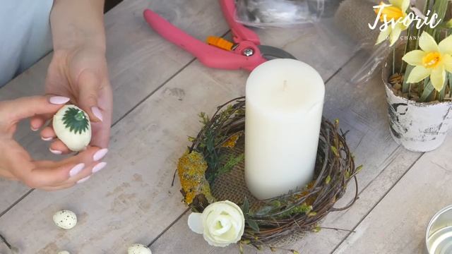 DECORATIVE candle / Decor PEAT pots / ДЕКОРАТИВНАЯ свеча / Декор ТОРФЯНЫХ горшочков / DIY TSVORIC