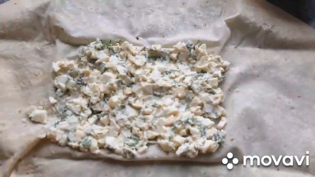 Лаваш с начинкой на завтрак. смотреть онлайн