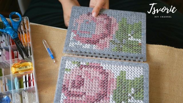 Блокнот с вышивкой крестом  / DIY TSVORIC смотреть онлайн