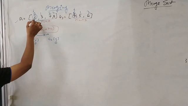 programming74 #Merging two sorted array #Merge Sort Algorithm #C #Data Structure #NET #JRF # GATE