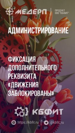 КБФИТ: МЕДЕРП. Администрирование: Фиксация дополнительного реквизита «Движения заблокированы»