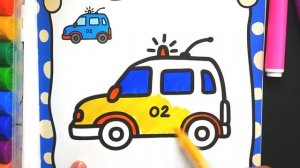 Учим Цвета Раскрашивая Раскраски Машинка Раскраска для Детей