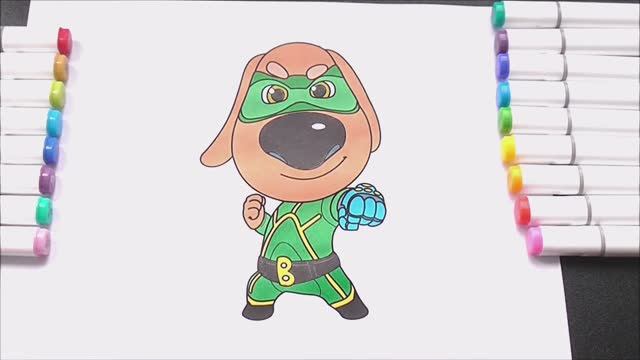 Говорящий Том Погоня Героев Рисуем Раскраски для Детей смотреть онлайн