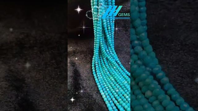 GN-20241220-04 Natural turquoise stone bead Faceted 6mm diamond shape Real nice quality Beautiful