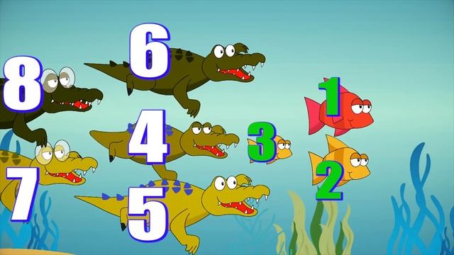 Baby Crocodile & Little Fish Learn to Count Numbers 1-10! Bedtime Story for Kids
