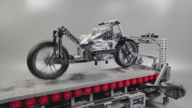 Устройство Для испытания подвески мотоцикла Lego | Lego Motorcycle Suspension Testing Device смотреть онлайн