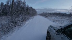 Пробрался пешком на урочище Егорий. Снежные дороги Вологодской области.