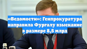 «Ведомости»: Генпрокуратура направила Фургалу взыскание в размере 8,5 млрд