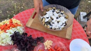 МЯСО с Баклажанами и овощами в Казане