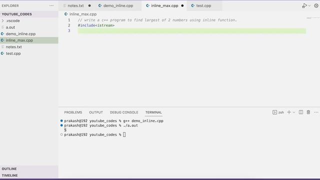 CONCEPT OF INLINE FUNCTION IN C++