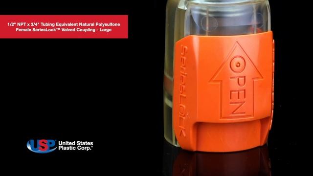 1/2" NPT x 3/4" TE Polysulfone Female SeriesLock™ Valved Coupling-Lrg | U.S. Plastic Corporation® смотреть онлайн