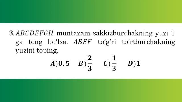 ONLINE TEST №9 (MATEMATIKA 2020)