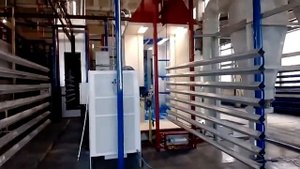Автоматическая линия порошковой окраски ограждений