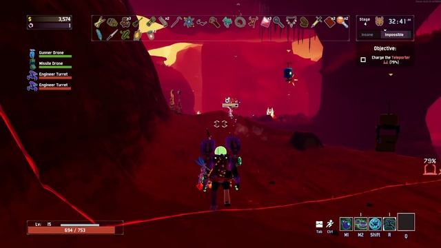 Risk of Rain 2 | Engineer Gameplay | Unlocking Rex (Power Plant) | Ultra Settings | HD ~ 60 FPS