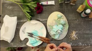 Скульптурная живопись. Пионы.