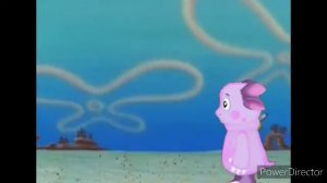 Лунтик гоняется за губка бобом чтобы съесть пиццу