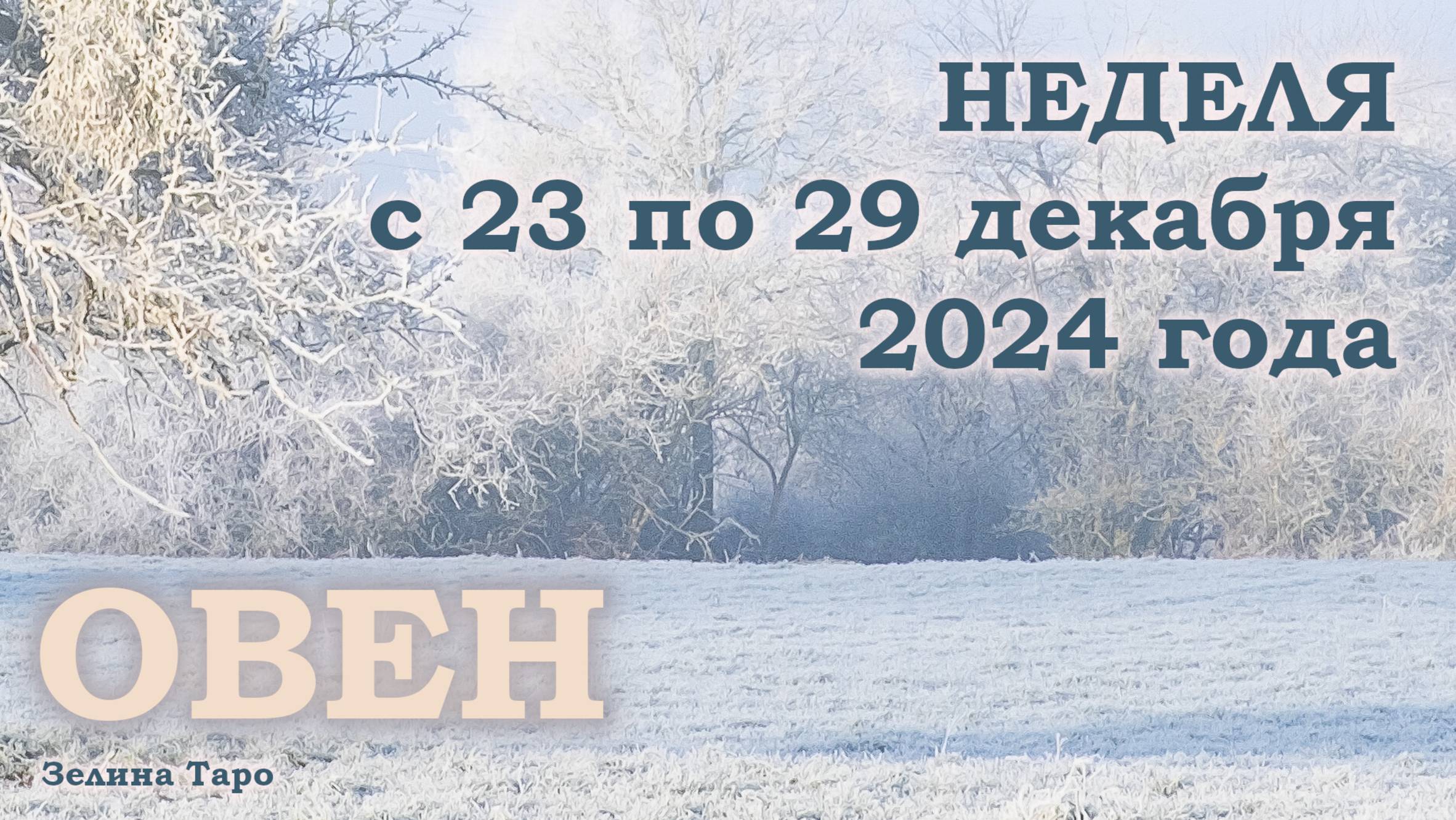 ОВЕН | Таро прогноз на неделю с 23 по 29 декабря 2024 года