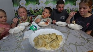 мукбанг манты домашние