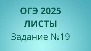 Задание 19 ОГЭ ФИПИ с листами (Вариант 2)