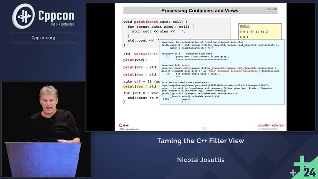 Guide to the C++ Filter View in C++ Programming - Nicolai Josuttis - CppCon 2024