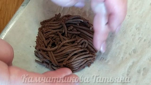 ПЕЧЕНЬЕ "ПАСХАЛЬНЫЕ ГНЁЗДА! К СВЕТЛОМУ ПРАЗДНИКУ ПАСХА!Chocolate Shortbread cookies for Easter