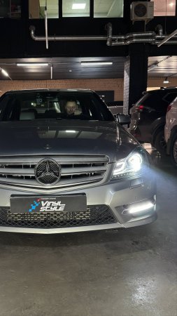 Mercedes C200 w204 - установили bi-led модули Aozoom K3 Dragon Knight