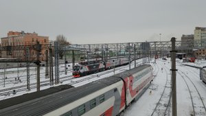 ЭП20-003 в новом окрасе с поездом №102 "Сочи" Москва-Адлер | Москва-Казанская