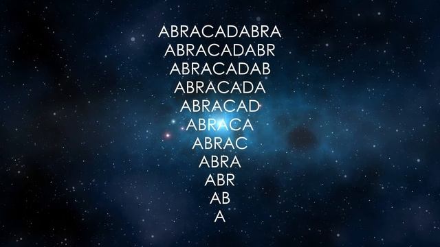 Заклинание для исполнения желаний ABRACADABRA