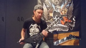 Jackson USA King V Black with Ghost flames