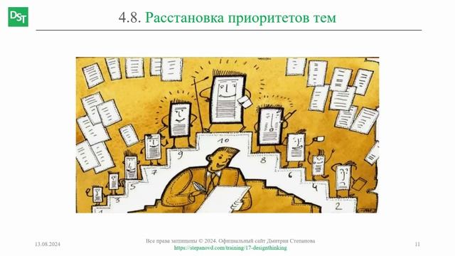 Расстановка приоритетов тем || Дизайн-мышление (словарь) #designthinking