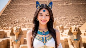 0067 Богиня Египта Бастет. The goddess of Egypt Bastet.