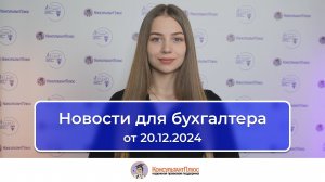 Новости для бухгалтера от 20.12.2024