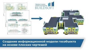 Создание информационной модели государственного объекта на основе плоских чертежей. Архитектура.