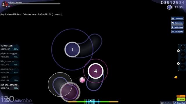 #osu #osugame BAD APPLE RichaadEB feat. Cristina Vee