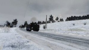 Aerial Attack Leopard 2A7 Tank In Attack Threat Helicopter. ARMA3