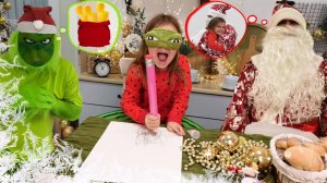 Слова на английском с Лия Boom Новогоднее Гринч против Дед Мороз Лия Бум и подарки Видео для детей