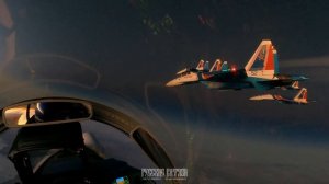 ОПС - Огни полета строем на Су-35С • АГВП "Русские Витязи"