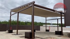 Выдвижная пергола на открытой террасе