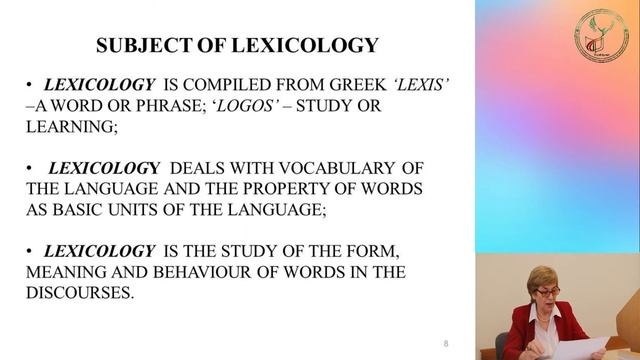 Lexicology as a linguistic subject | Z.T.Tukhtakhodjaeva (PhD)  Associate Professor