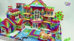 Магнитные шарики - Особняк В Центре Пруда Для Разведения Рыбок! Дом Для Домашних Животных