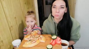 пицца шаурма #мугбанг с дочкой