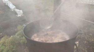 ЛАГМАН из говядины в казане на костре