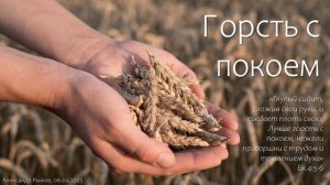 Проповедь // Ек.4:5-6. Горсть с покоем