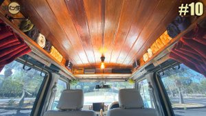 【Кей-кар DIY】Монтируем открытые полки и обшиваем потолок панелями. Кемпер на базе Mazda Scrum