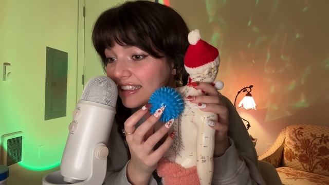 ASMR Fast and Aggressive Acupuncture Doll Massage With Tools Gripping Tapping Scratching 