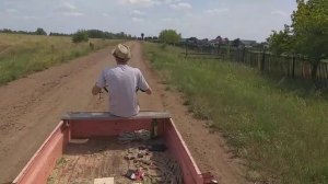 Лесовоз 6 метровый из мотоблока и из колес от ока