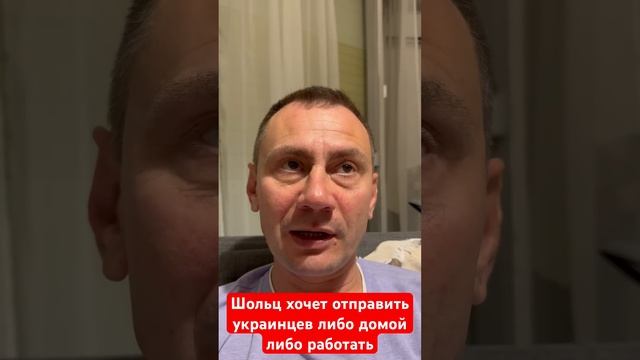 Шольц хочет отправить украинцев, либо домой либо работать.